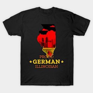 Proud German Illinoisan - Illinois State Pride T-Shirt